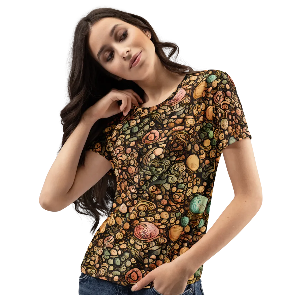 Inkstone Garden on Women's Crew Neck T-Shirt — Left Front