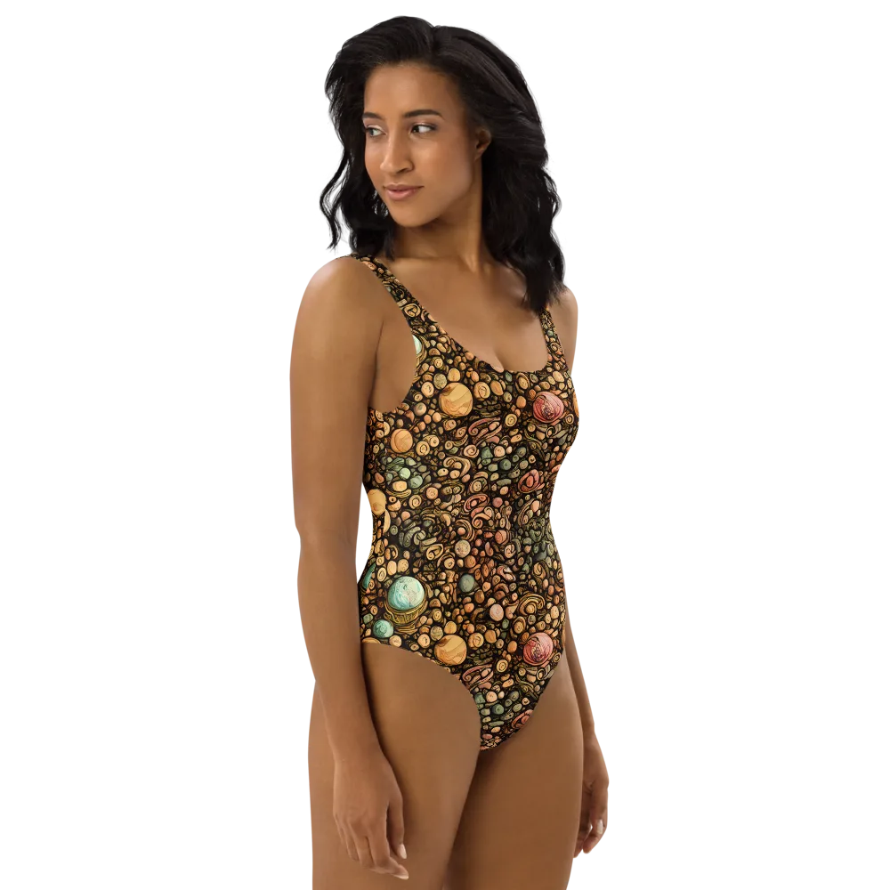 Inkstone Garden on One-Piece Swimsuit — Right