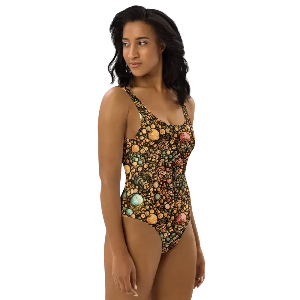 Inkstone Garden on One-Piece Swimsuit — Right