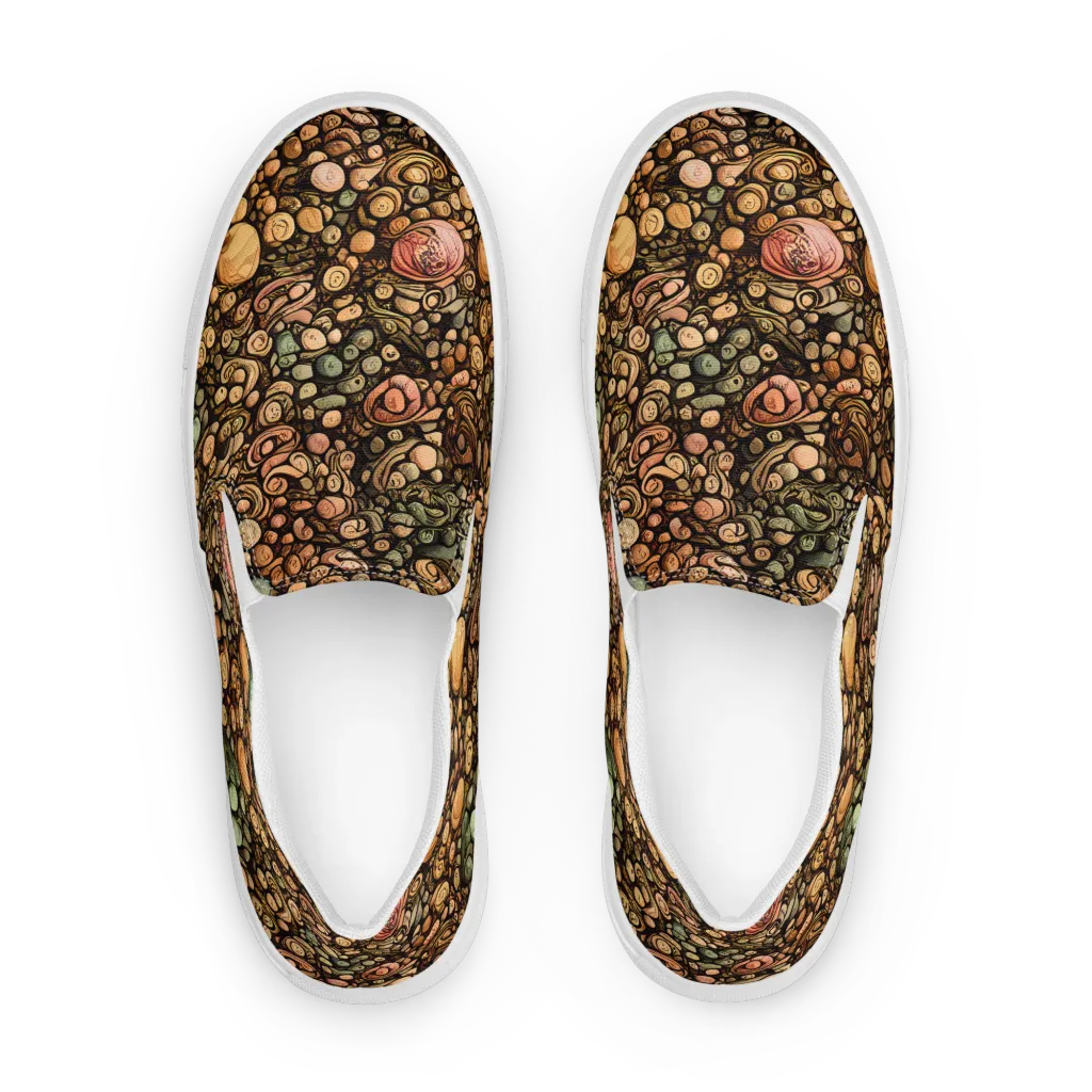 Inkstone Garden on Women's Slip-On Canvas Shoes — Front