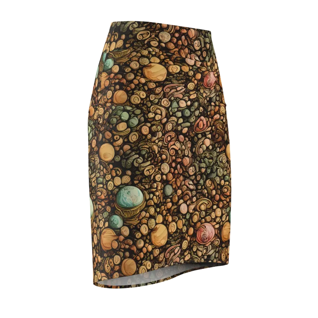 Inkstone Garden on Pencil Skirt — Front Side