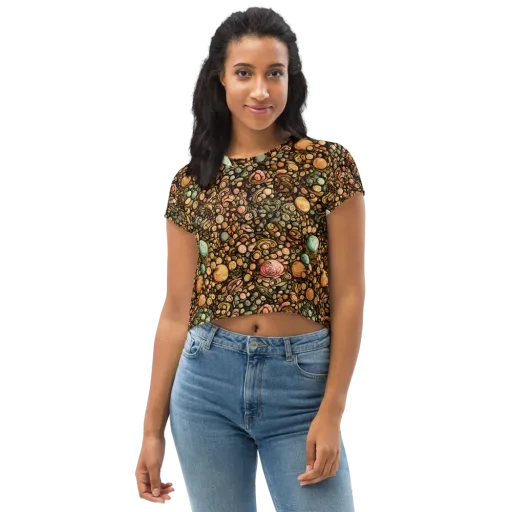 Inkstone Garden on a Crop Tee