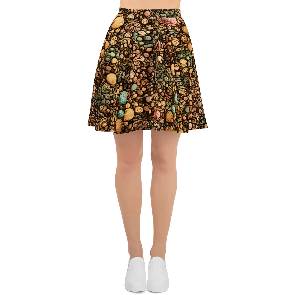 Inkstone Garden on Skater Skirt — Front