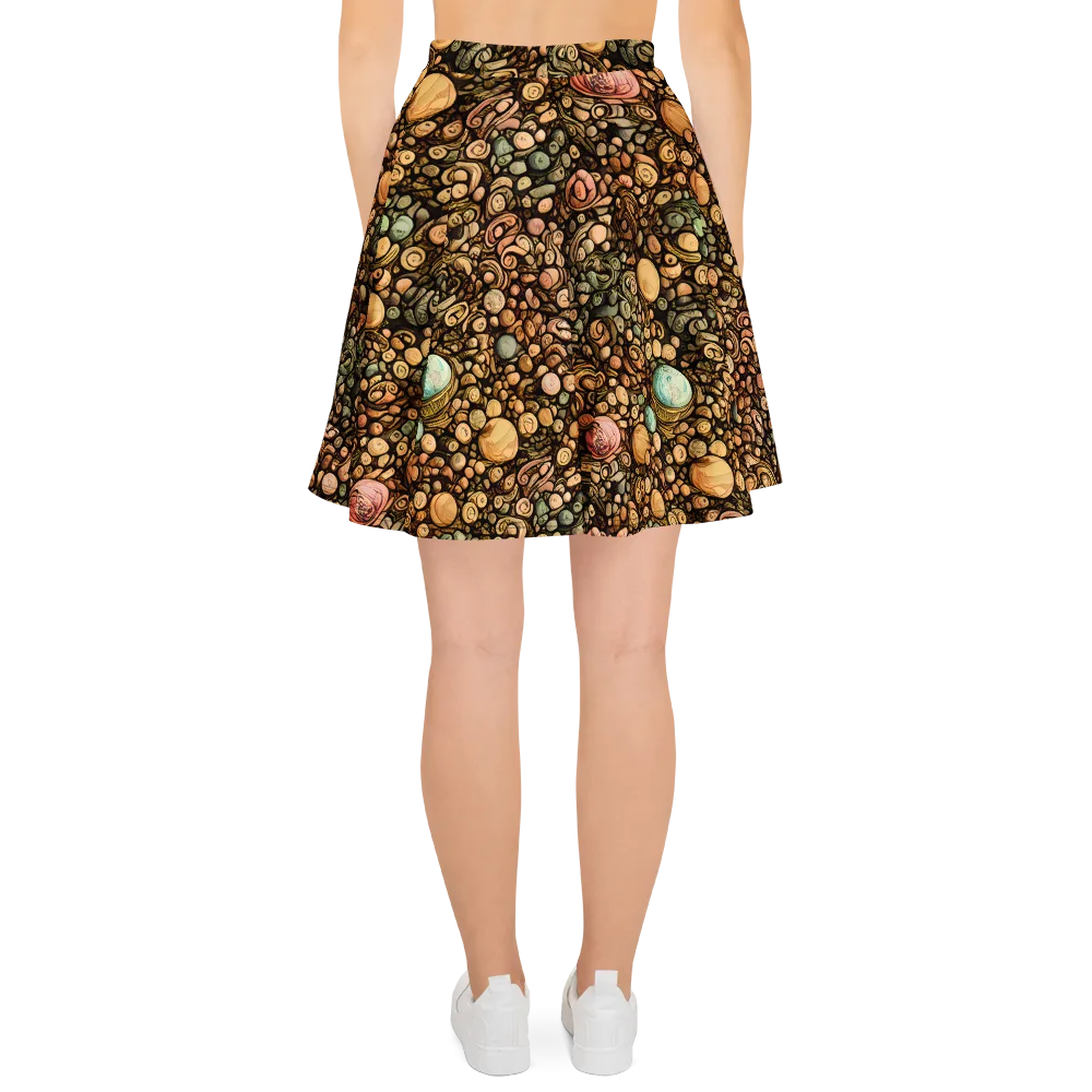 Inkstone Garden on Skater Skirt — Back