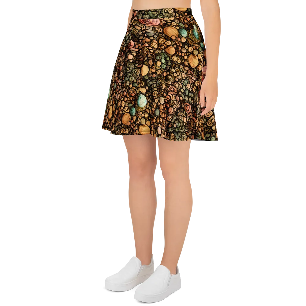 Inkstone Garden on Skater Skirt — Left