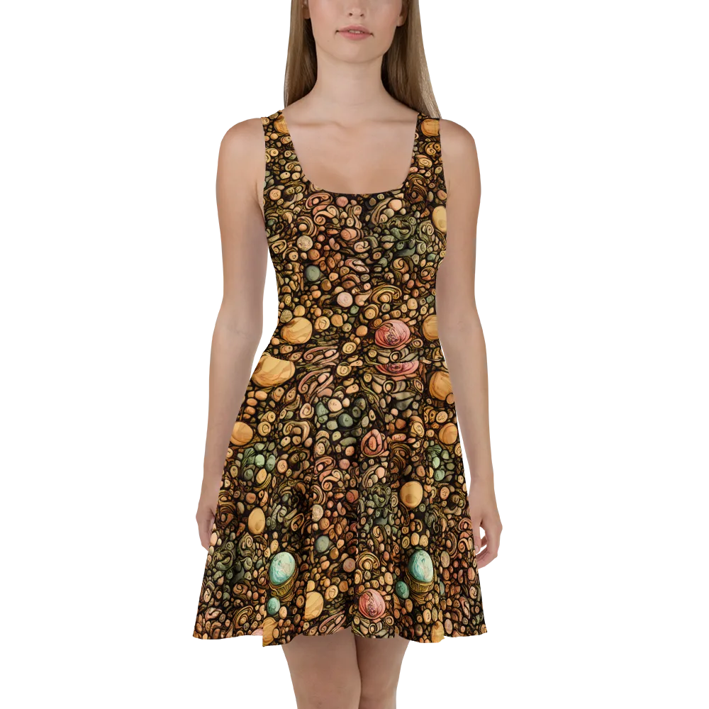 Inkstone Garden on Skater Dress — Front