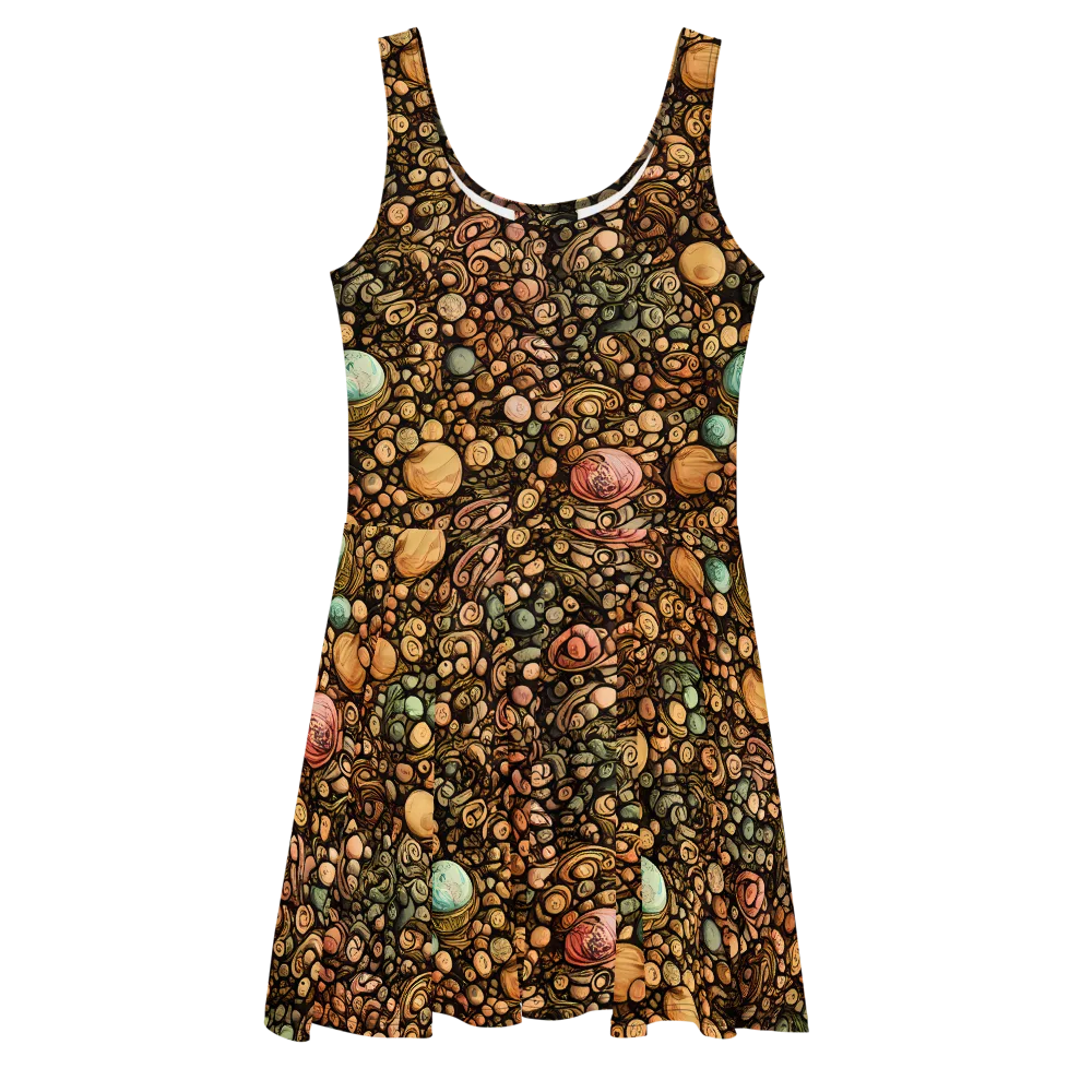 Inkstone Garden on Skater Dress — Front