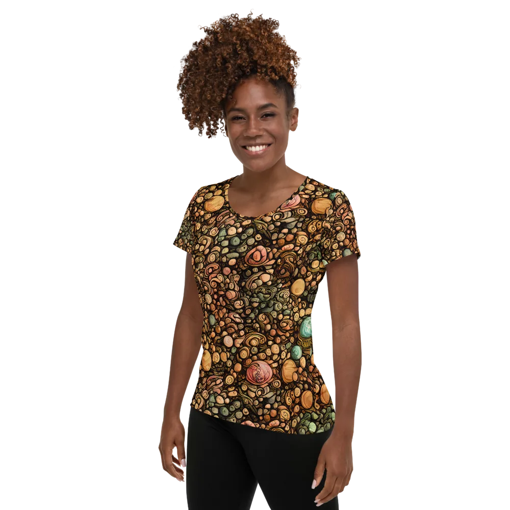 Inkstone Garden on Women's Athletic T-Shirt — Left