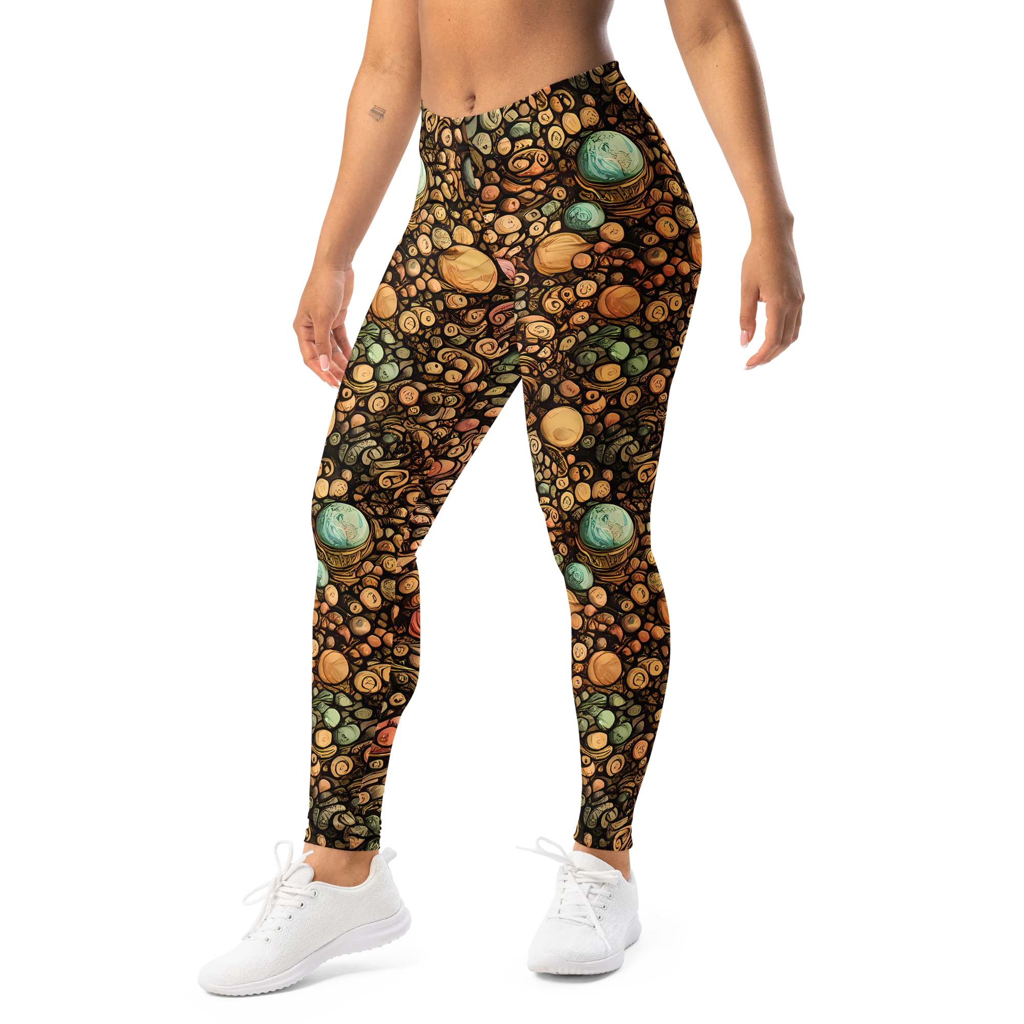 Inkstone Garden on Leggings — Left Front