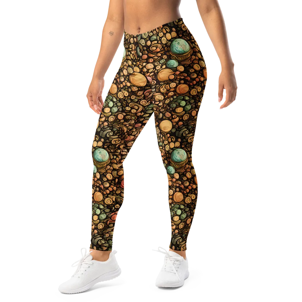 Inkstone Garden on Leggings — Left Front