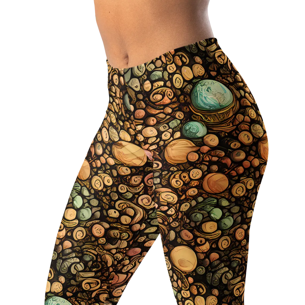 Inkstone Garden on Leggings — Left Front