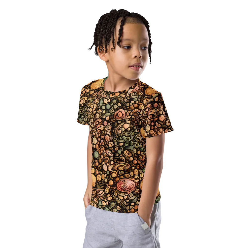Inkstone Garden on Kids Crew Neck T-Shirt — Left Front