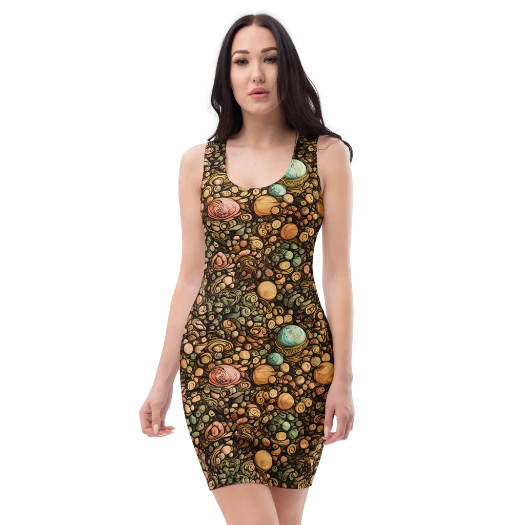 Inkstone Garden on Bodycon Dress — Front