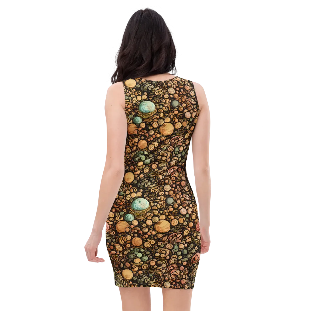 Inkstone Garden on Bodycon Dress — Back