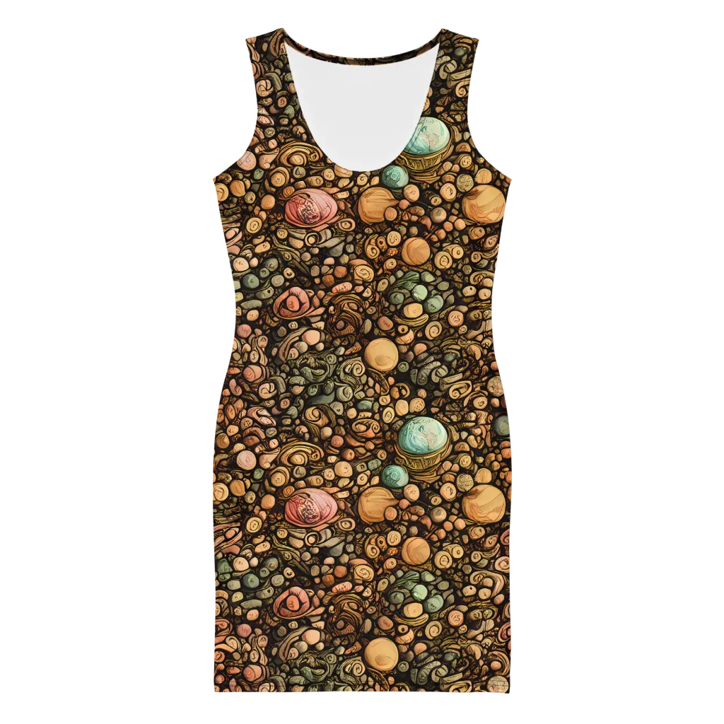 Inkstone Garden on Bodycon Dress — Front