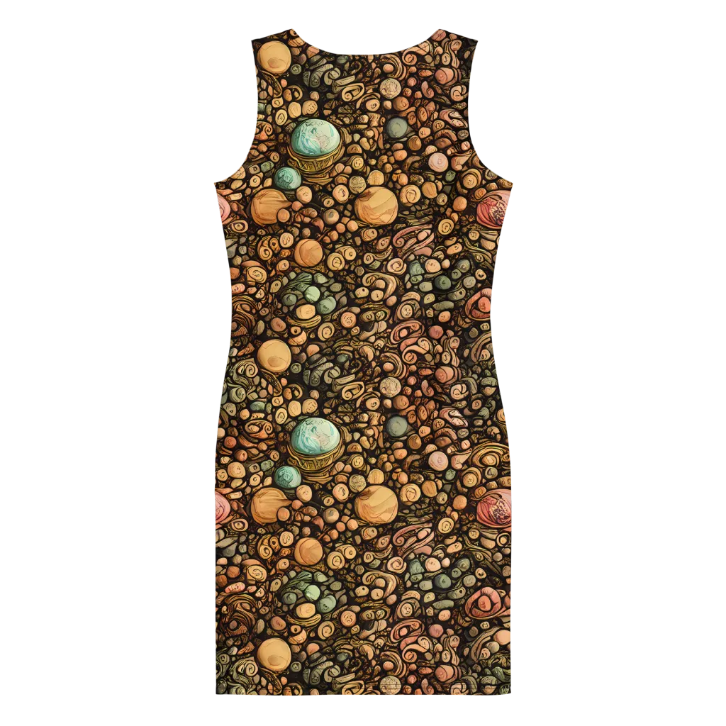 Inkstone Garden on Bodycon Dress — Back