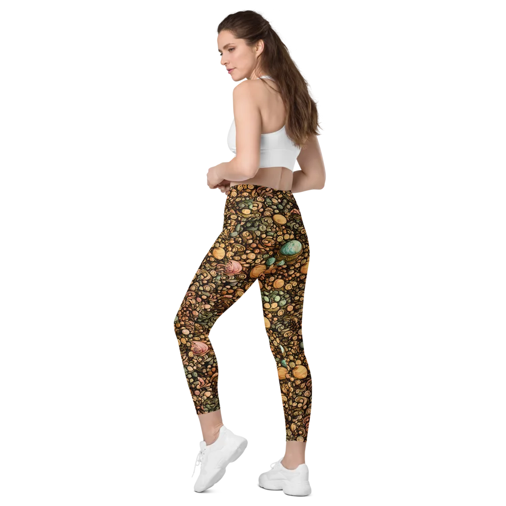 Inkstone Garden on Leggings with Pockets — Left Back