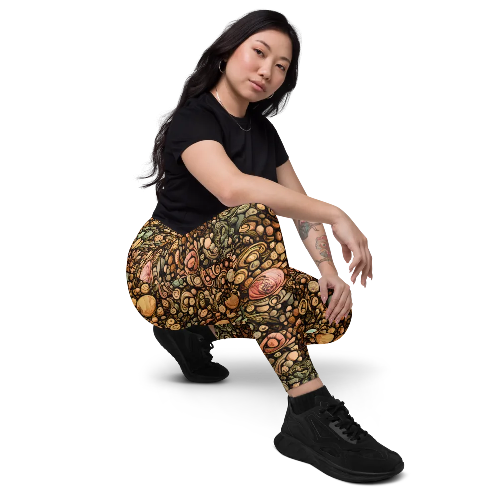 Inkstone Garden on Leggings with Pockets — Right Front