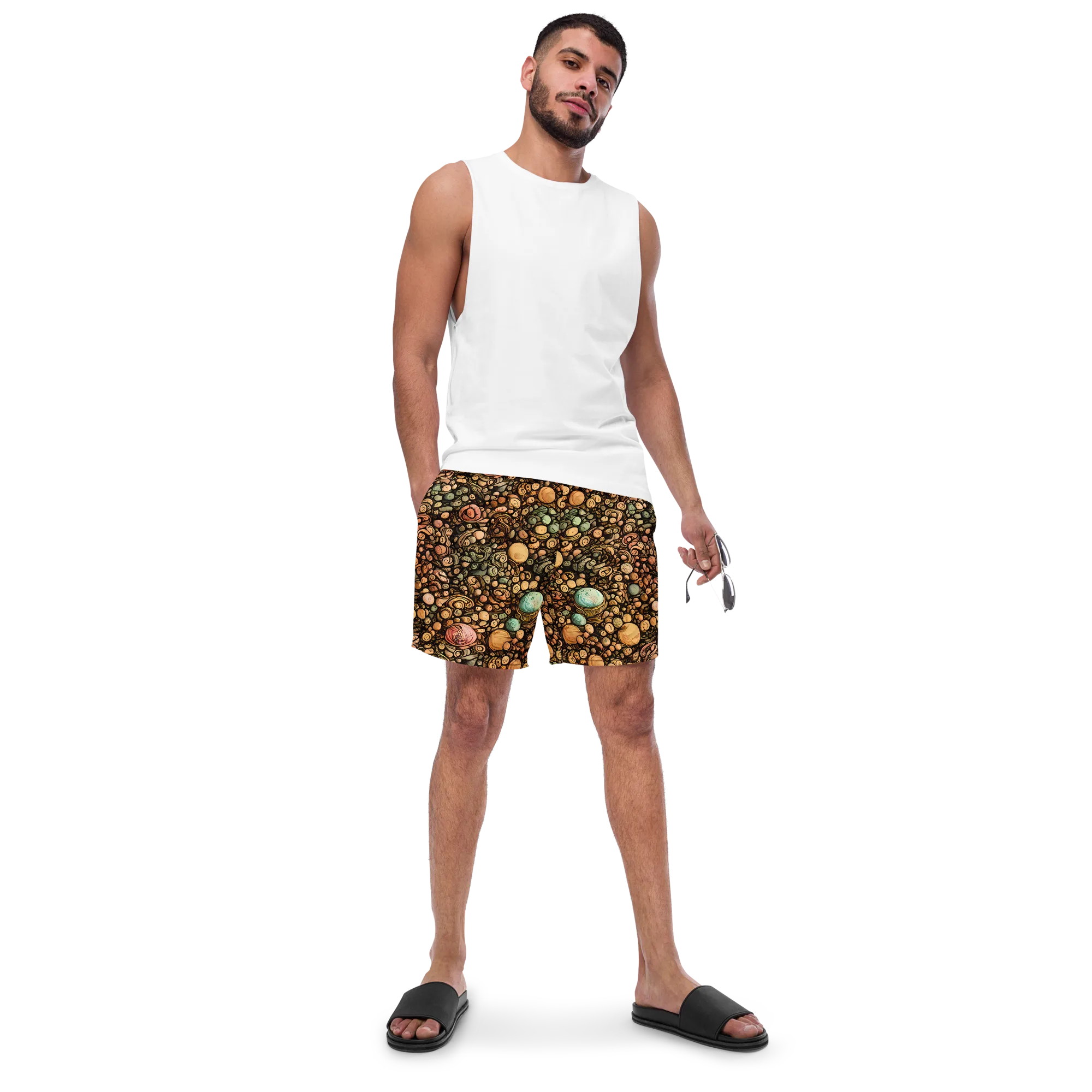 Inkstone Garden on Swim Trunks — Front