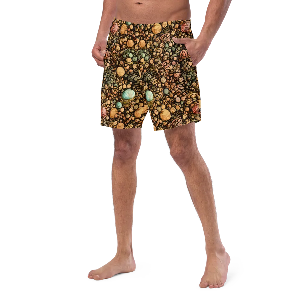 Inkstone Garden on Swim Trunks — Left Front