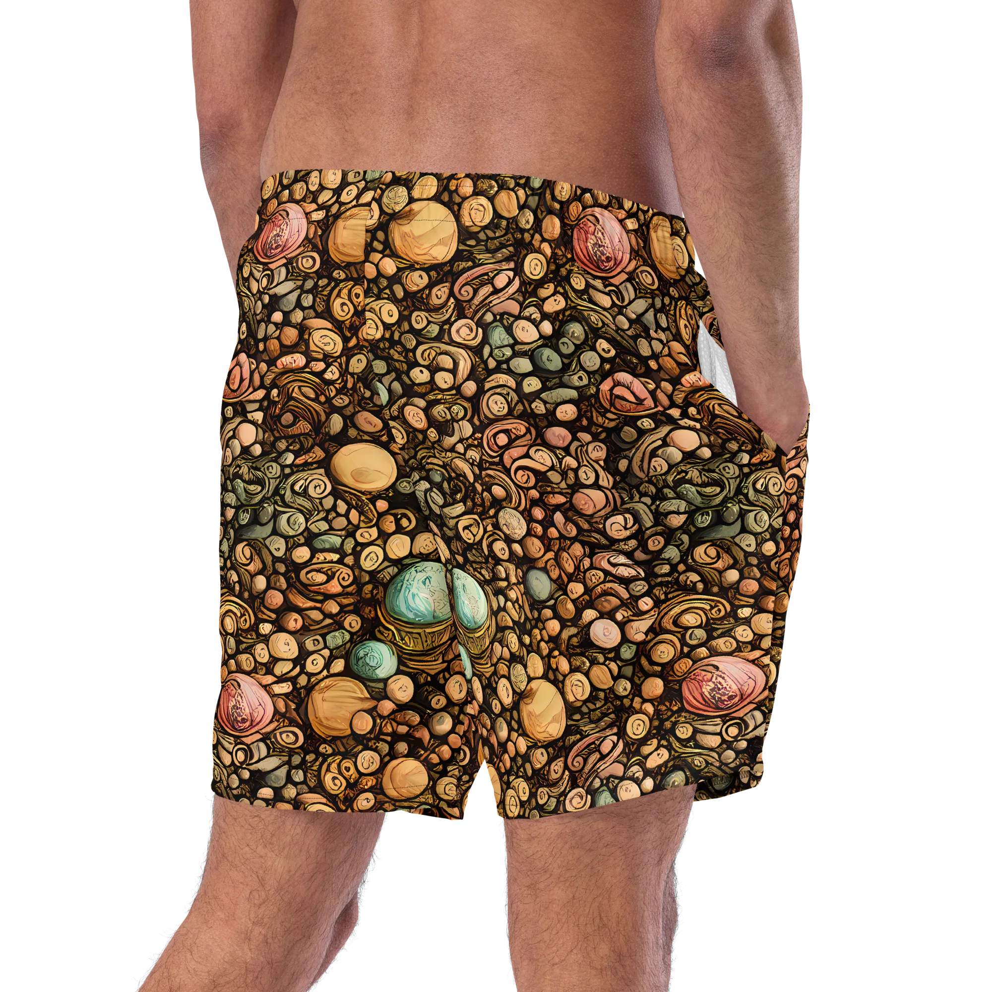 Inkstone Garden on Swim Trunks — Right Back