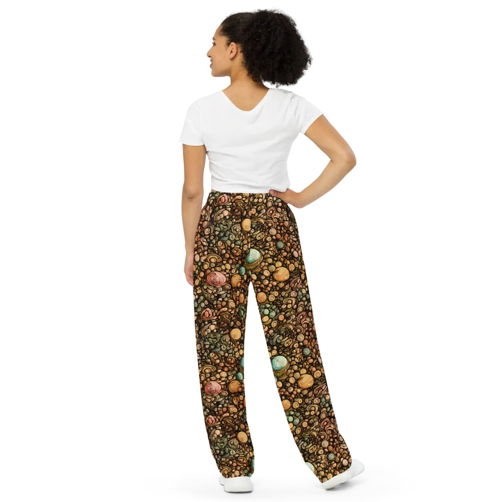 Inkstone Garden on Wide-Leg Pants — Back