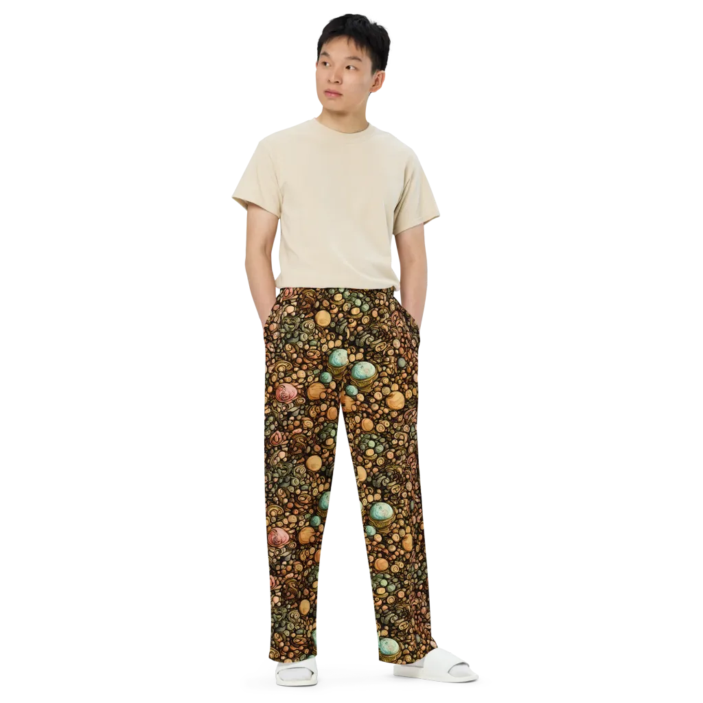 Inkstone Garden on Wide-Leg Pants — Front