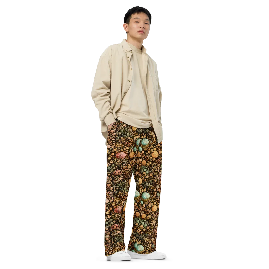 Inkstone Garden on Wide-Leg Pants — Right Front