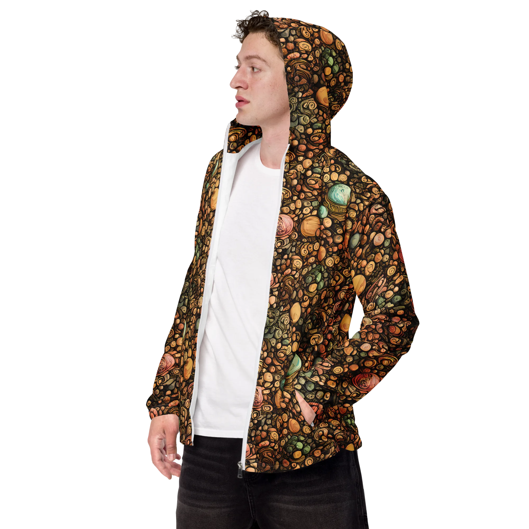 Inkstone Garden on Men's Windbreaker — Left Front