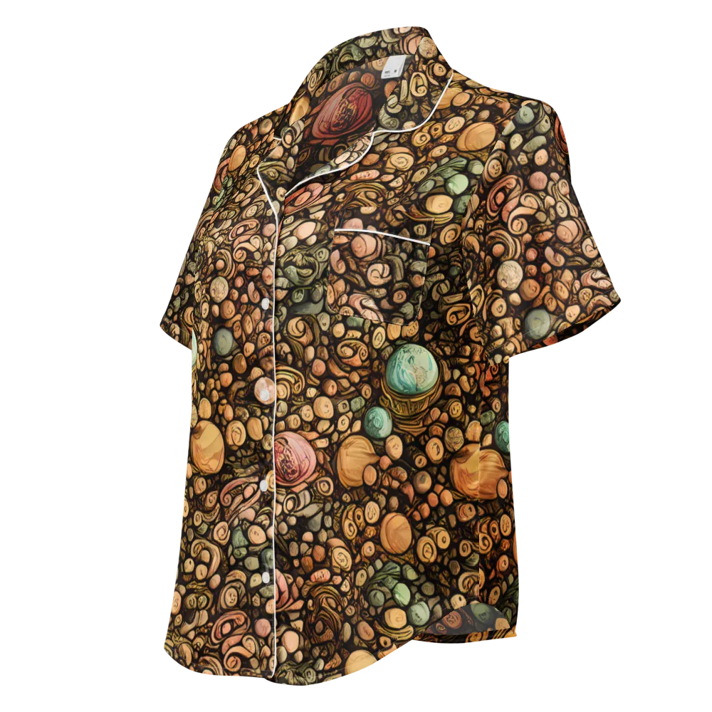 Inkstone Garden on Women's Short Sleeve Pajama Top — Left Front