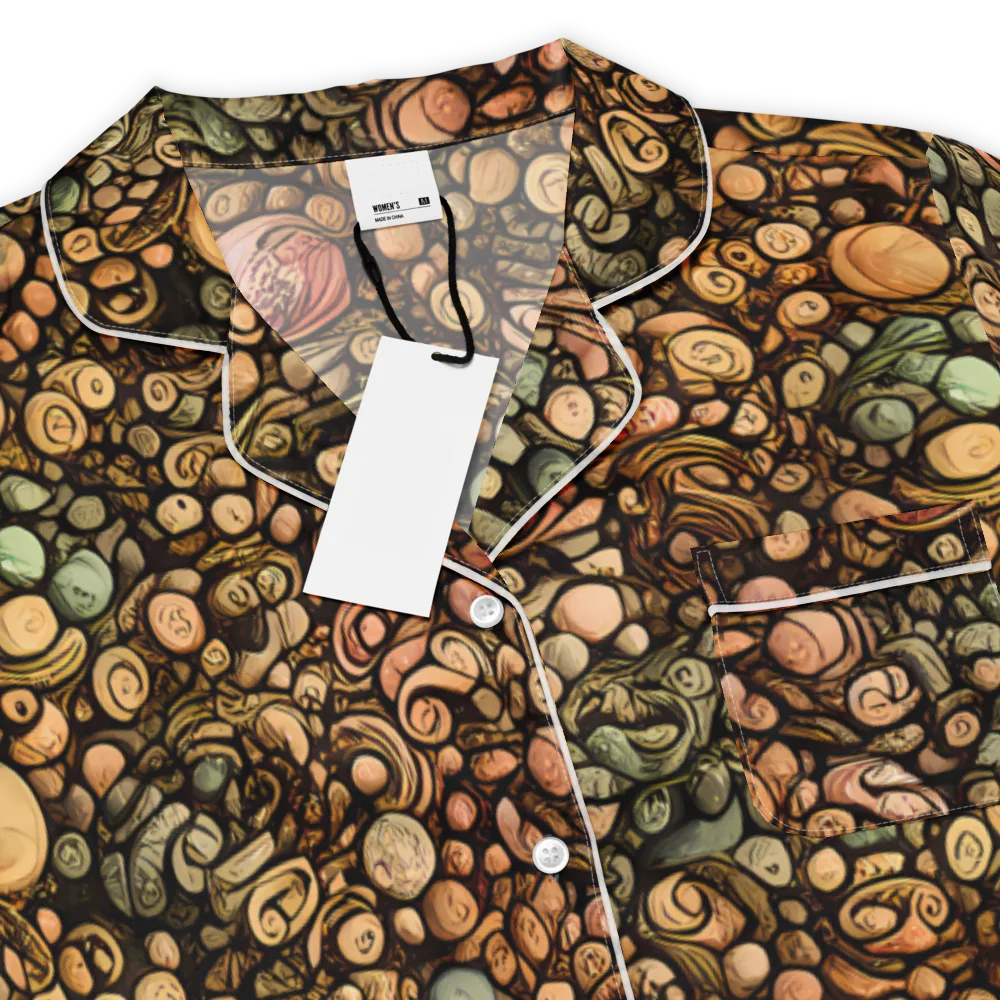 Inkstone Garden on Women's Short Sleeve Pajama Top — Product details
