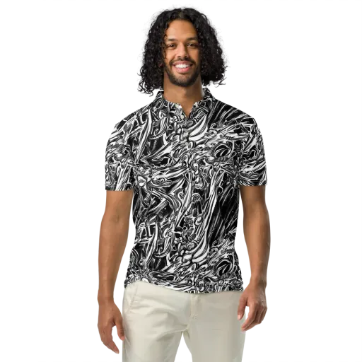 Blackwater Etch on a Men's Slim Fit Polo Shirt