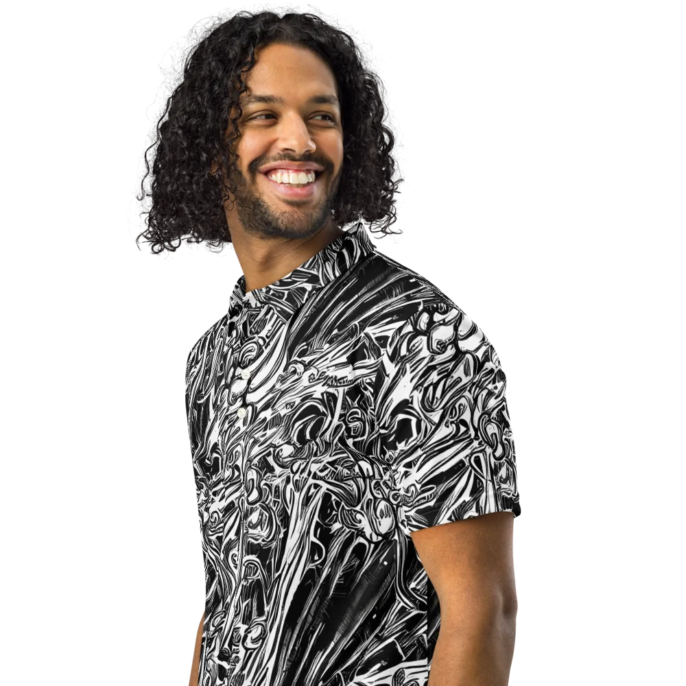 Blackwater Etch on Men's Slim Fit Polo Shirt — Left Front