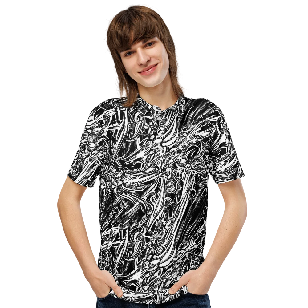 Blackwater Etch on Men's Slim Fit Polo Shirt — Front