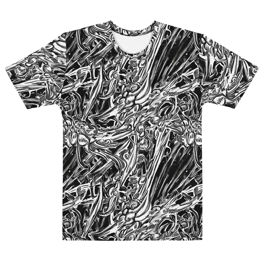 Blackwater Etch on Men's Cotton Crew Neck T-Shirt — Front