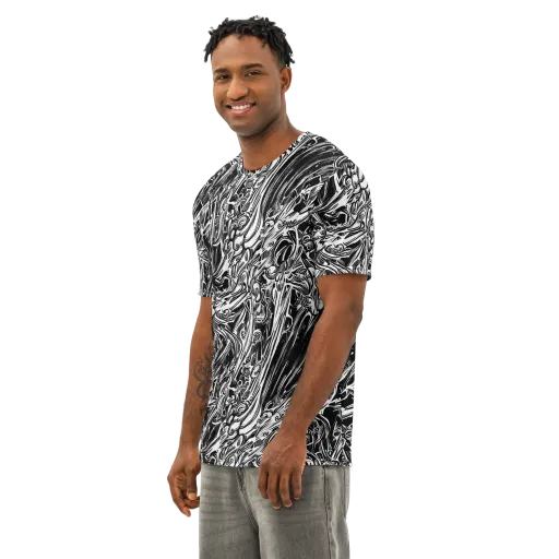 Blackwater Etch on a Men's Cotton Crew Neck T-Shirt