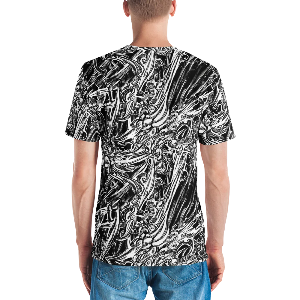 Blackwater Etch on Men's Crew Neck T-Shirt — Back