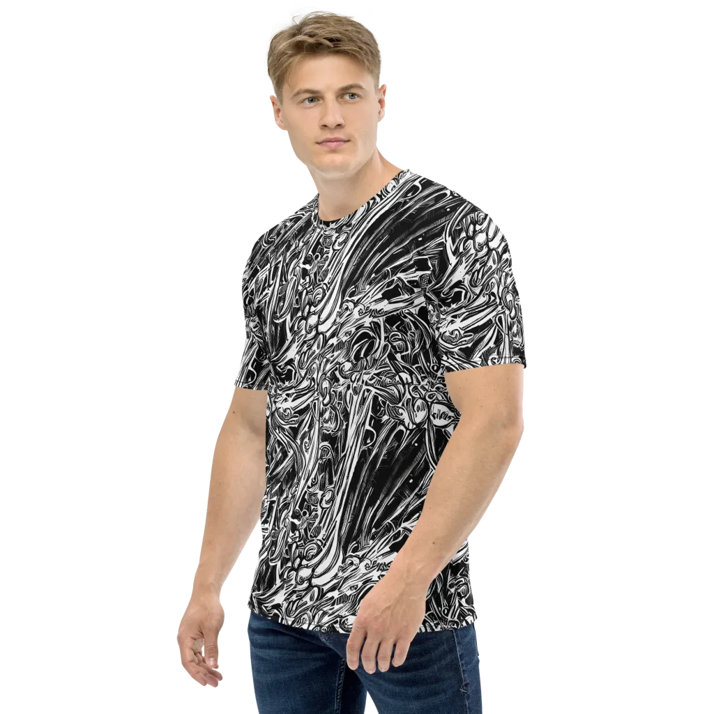 Blackwater Etch on Men's Crew Neck T-Shirt — Left