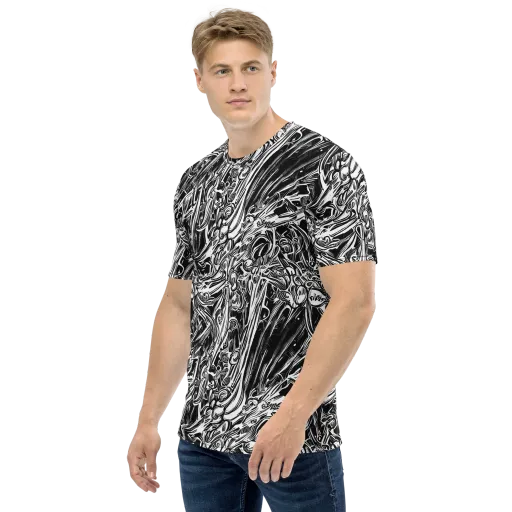 Blackwater Etch on a Men's Crew Neck T-Shirt