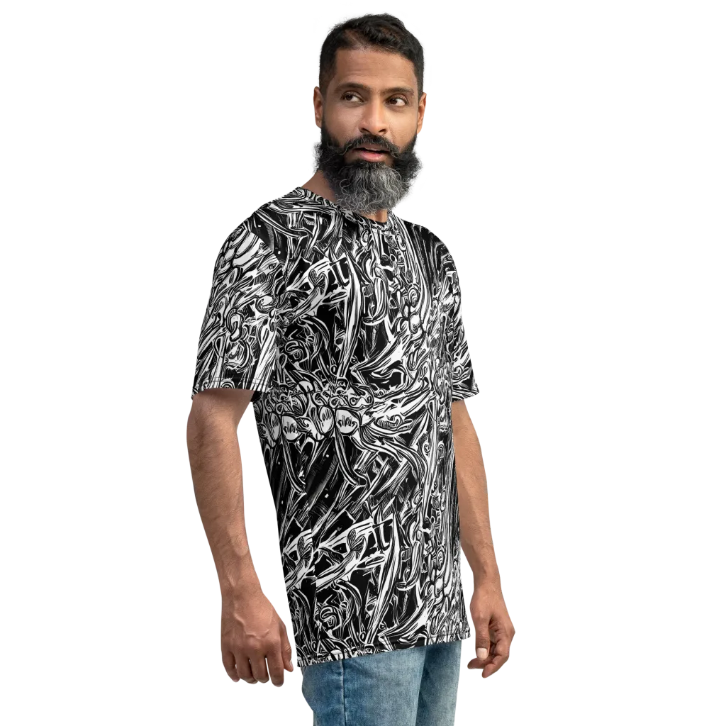 Blackwater Etch on Men's Crew Neck T-Shirt — Right