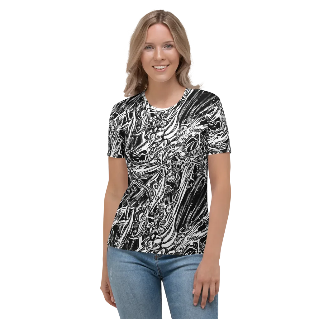 Blackwater Etch on Women's Crew Neck T-Shirt — Front