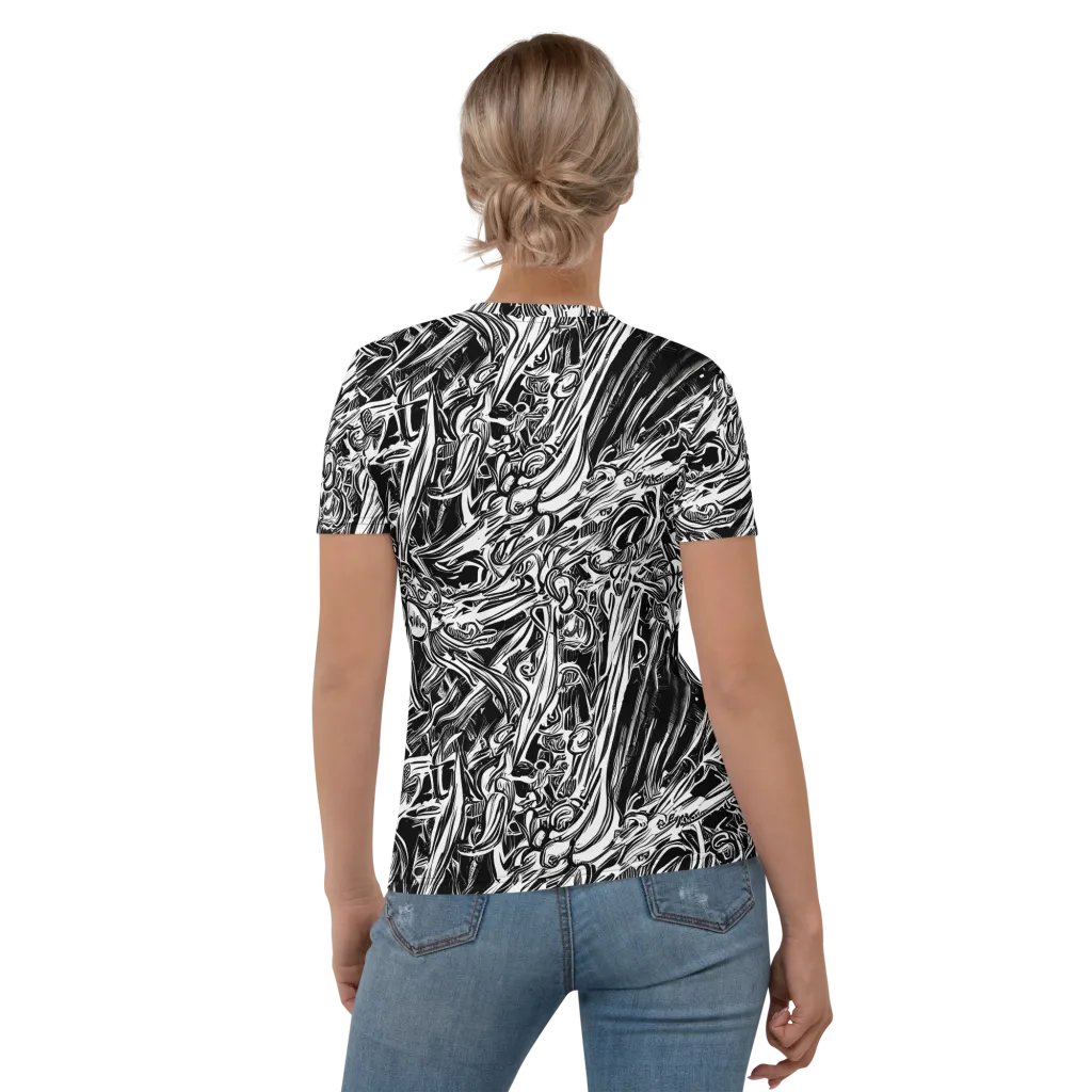 Blackwater Etch on Women's Crew Neck T-Shirt — Back
