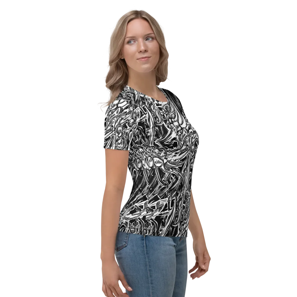 Blackwater Etch on Women's Crew Neck T-Shirt — Right