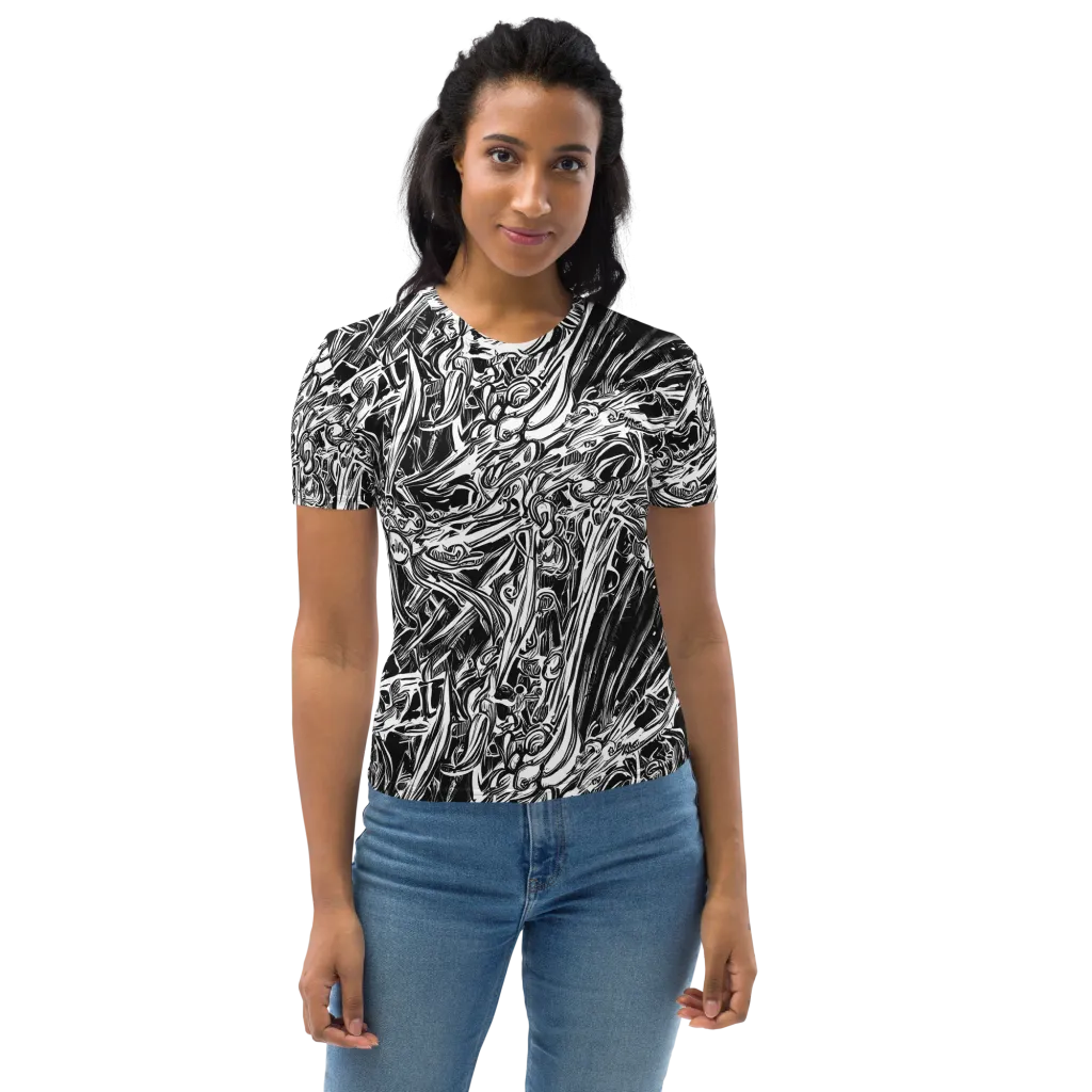 Blackwater Etch on Women's Crew Neck T-Shirt — Front