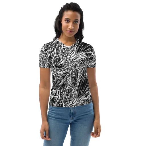 Blackwater Etch on a Women's Crew Neck T-Shirt