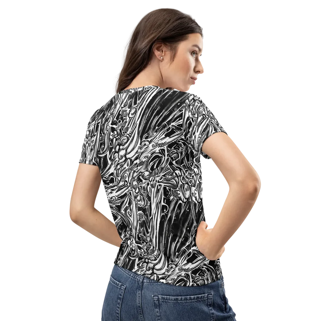 Blackwater Etch on Women's Crew Neck T-Shirt — Back