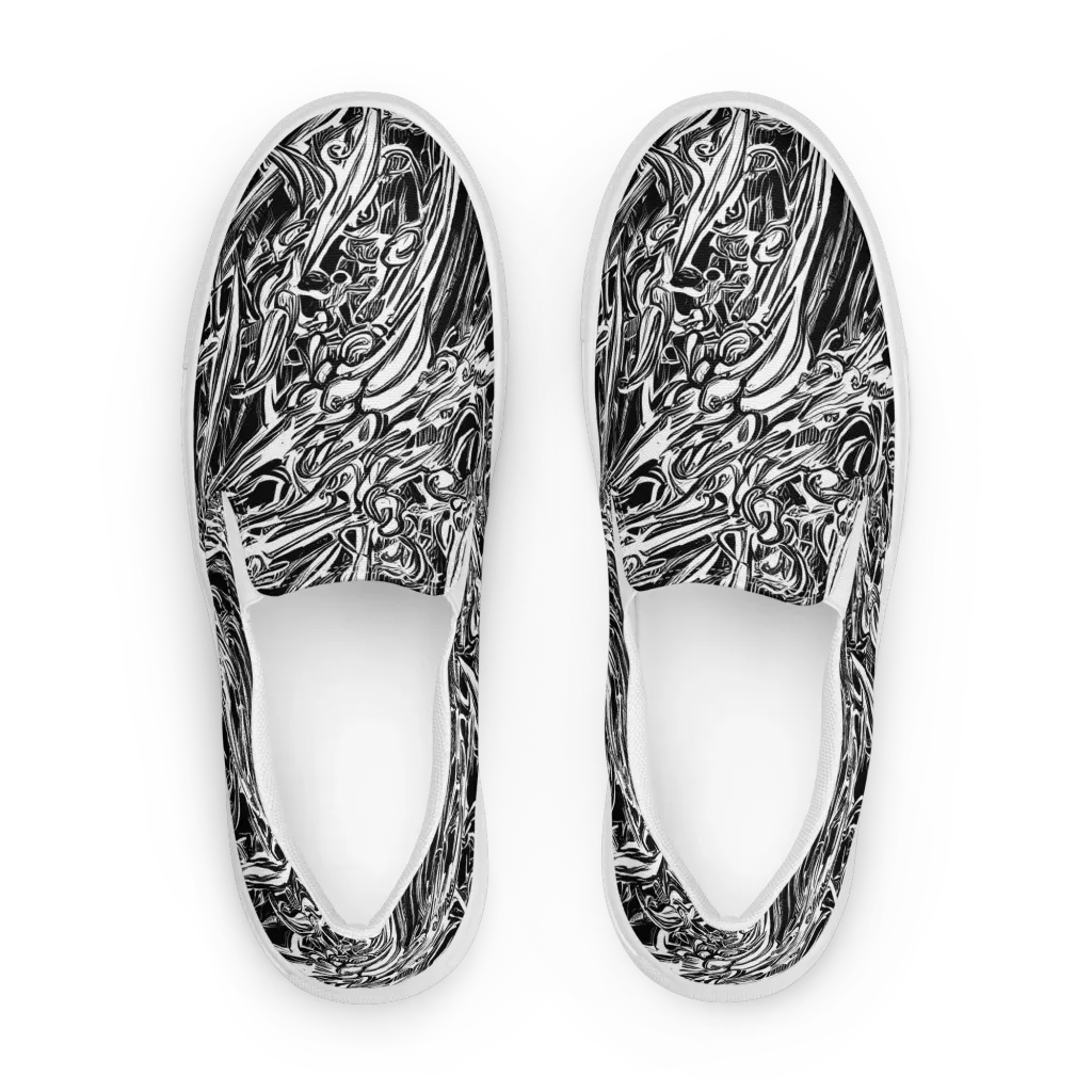 Blackwater Etch on Men's Slip-On Canvas Shoes — Front