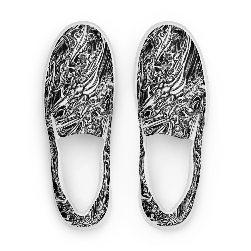 Blackwater Etch on Women's Slip-On Canvas Shoes — Front