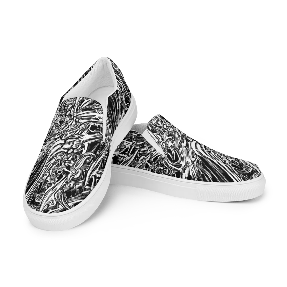 Blackwater Etch on Women's Slip-On Canvas Shoes — Left Front