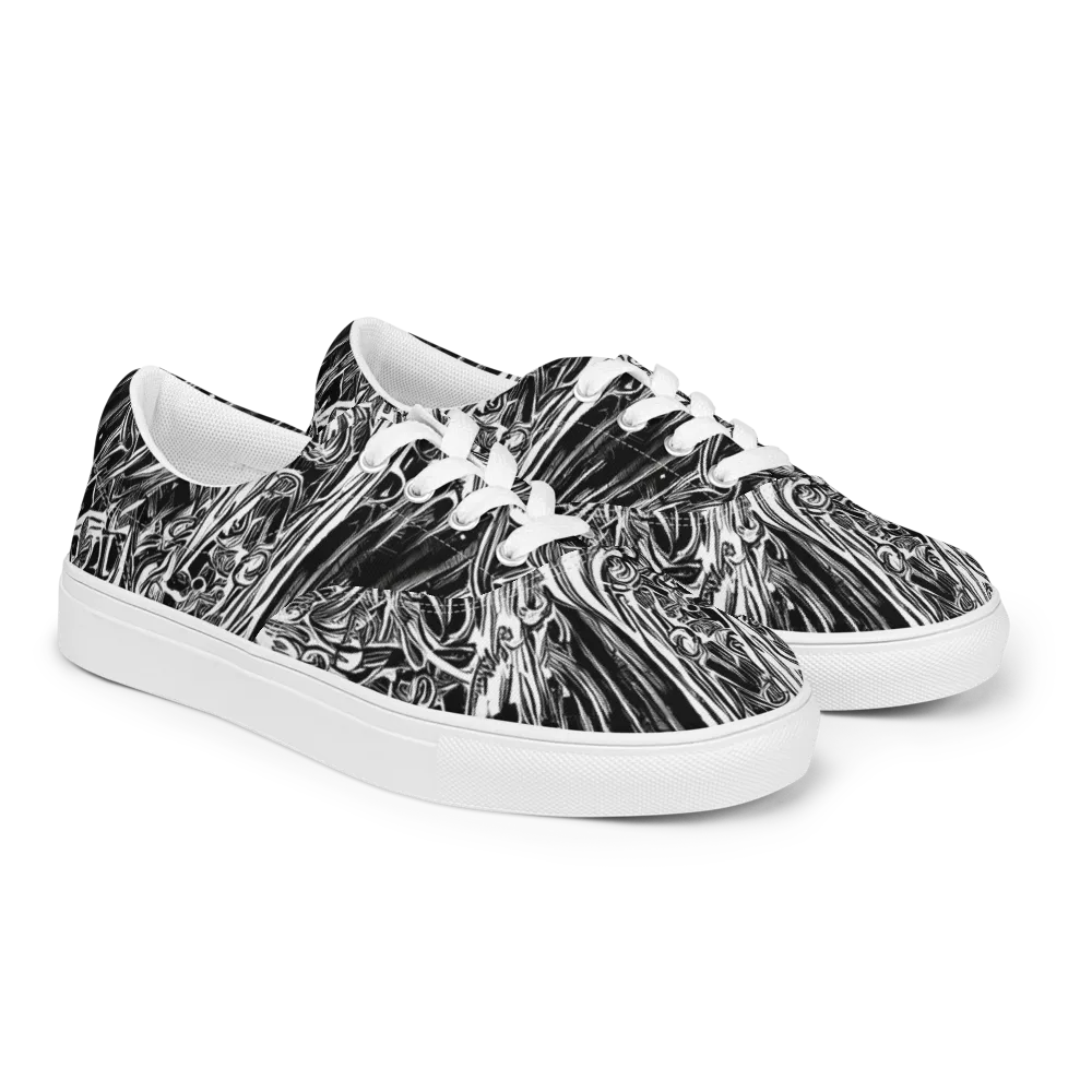 Blackwater Etch on Men's Lace-Up Canvas Shoes — Right Front